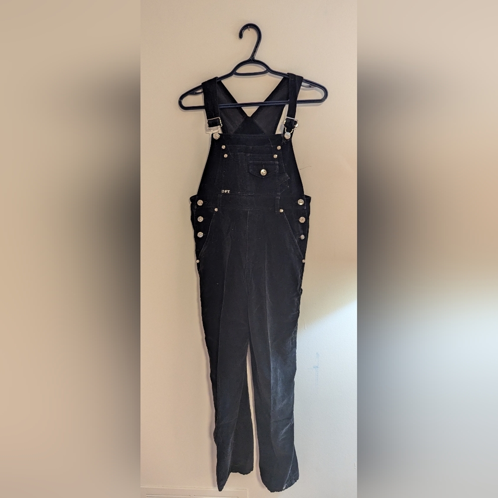 French Toast Black Velvet Overalls - Youth Size 12